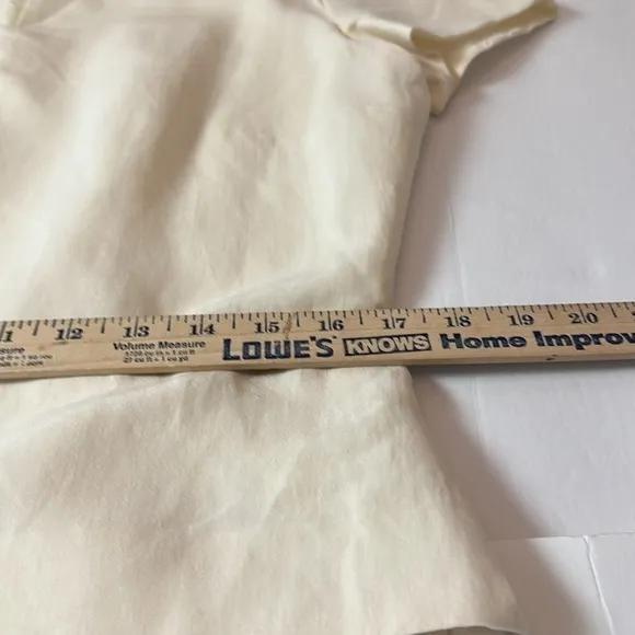 Jones New York Formal 72% silk , 28% linen cream maxi dress with button details