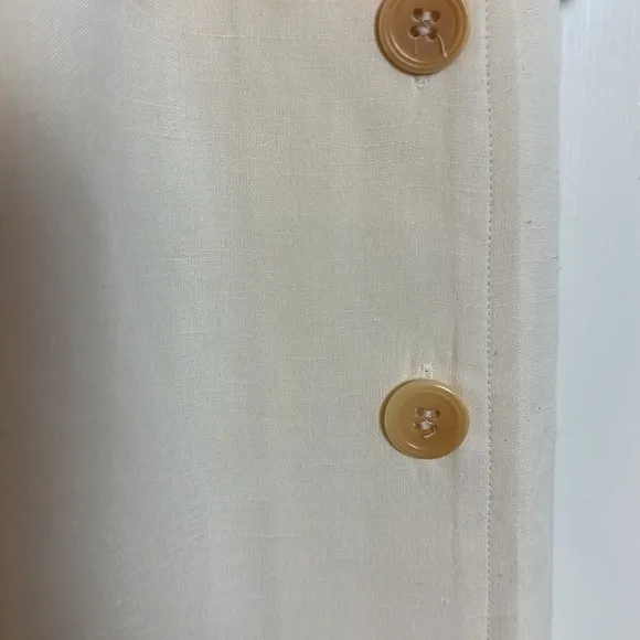 Jones New York Formal 72% silk , 28% linen cream maxi dress with button details