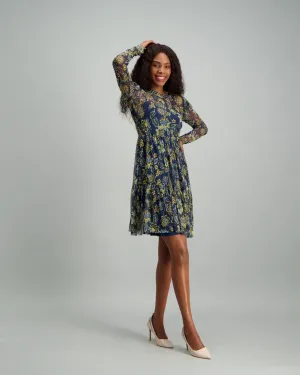 Ladies Paisley Floral Mesh Dress