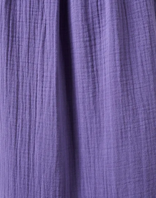 Lennox Purple Cotton Gauze Dress