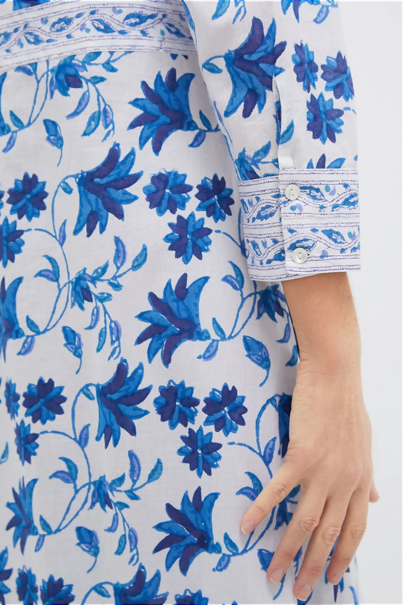Marion Blue Shirt Maxi Dress