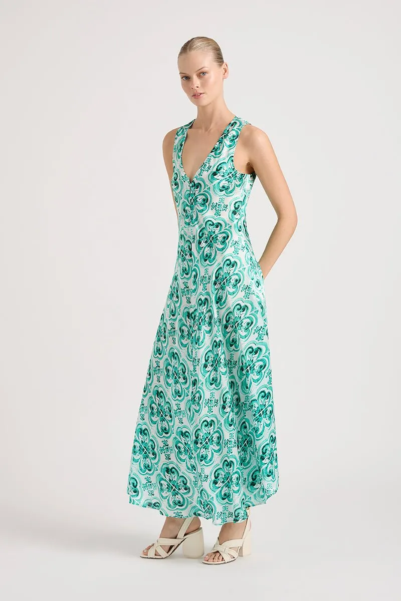 MEL EMERALD SILK MAXI