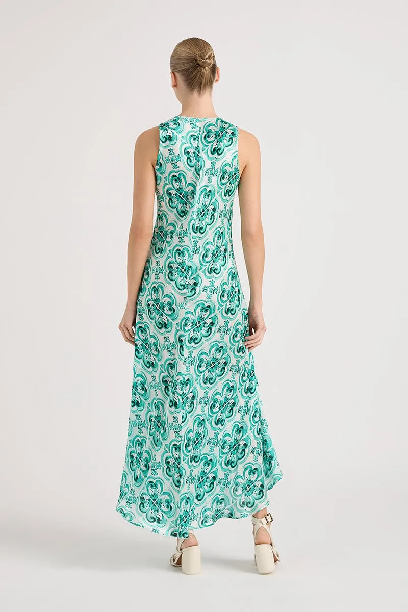 MEL EMERALD SILK MAXI