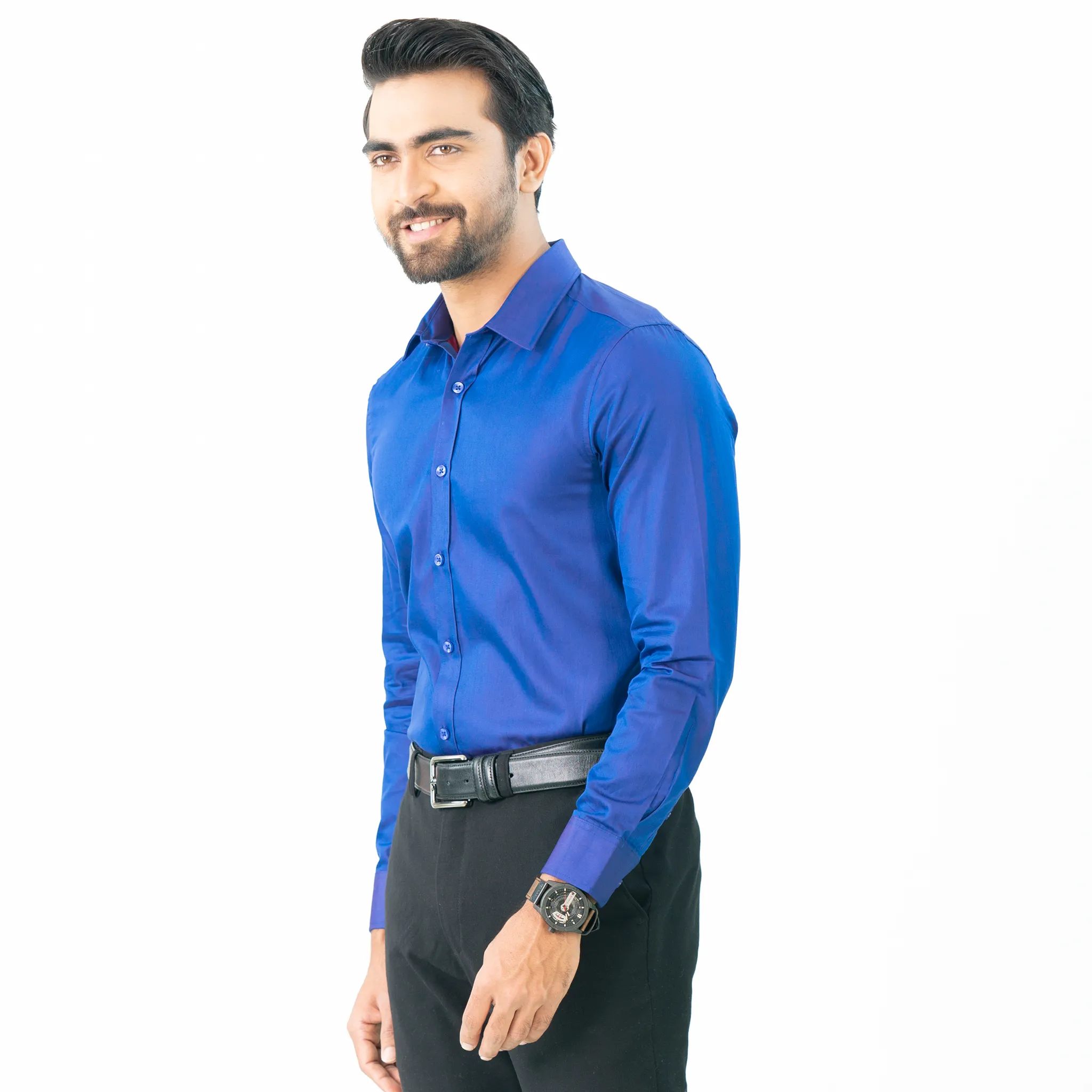 Mens Formal Shirt-Aqua Blue