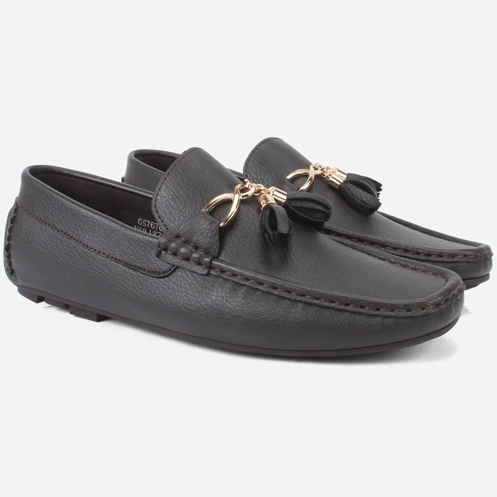 Mens "MURPHY" Comfortable Slip-Ons Moccasins