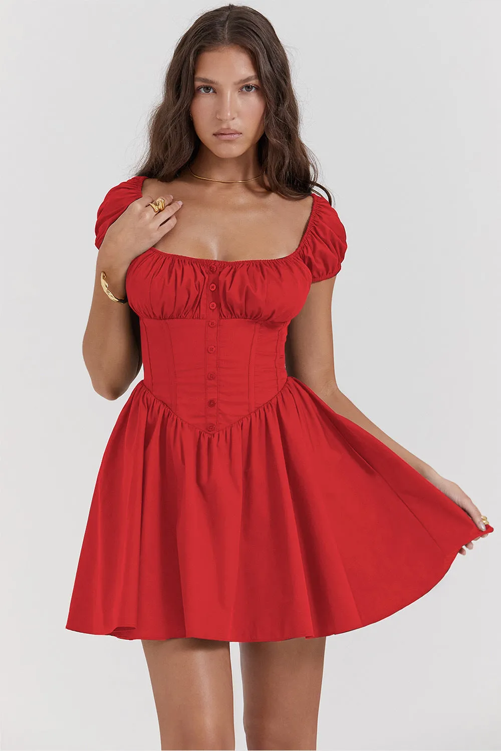 Mini Dress – Ruched Bodice – Feminine Day-to-Night Style