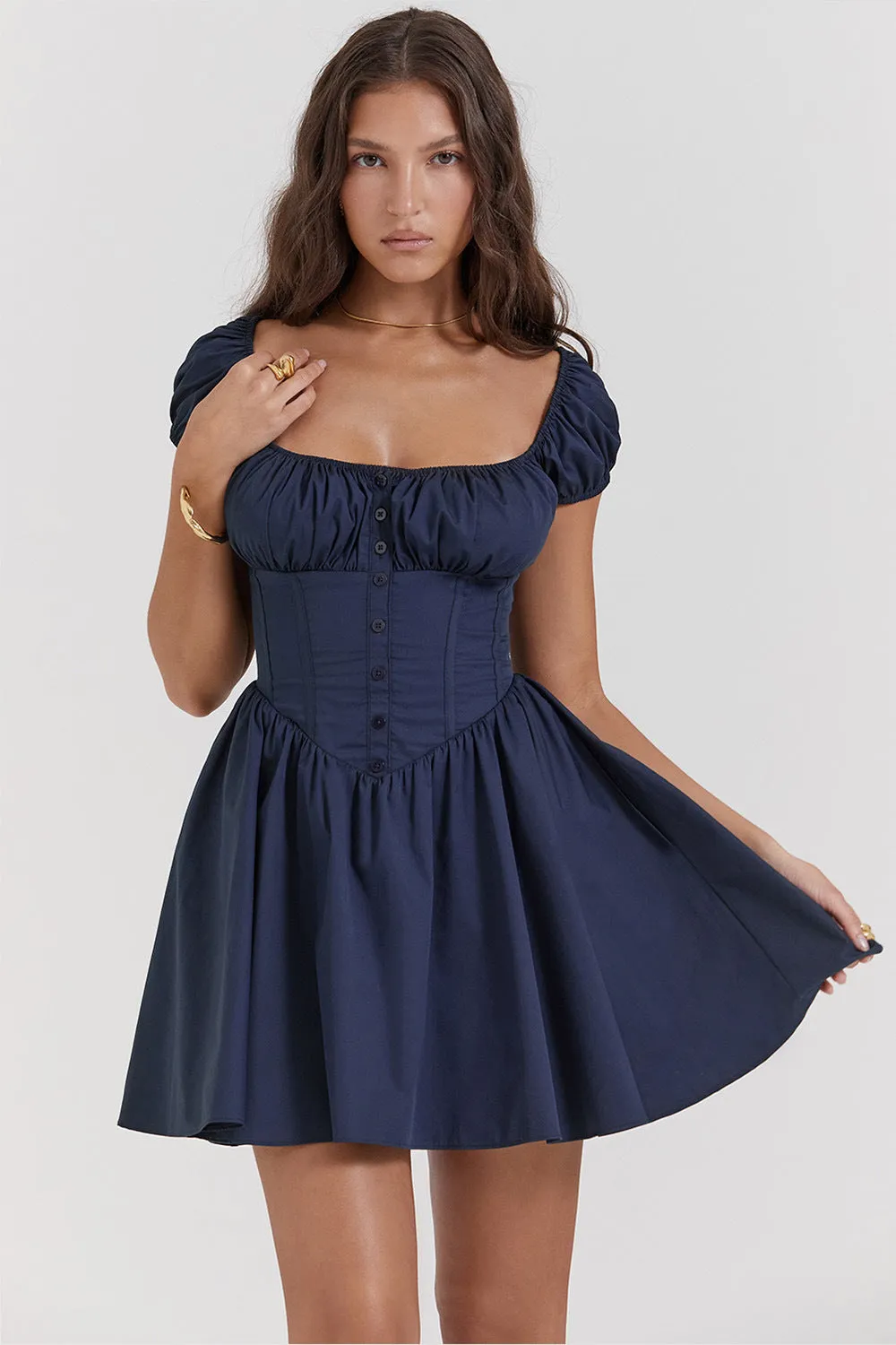 Mini Dress – Ruched Bodice – Feminine Day-to-Night Style