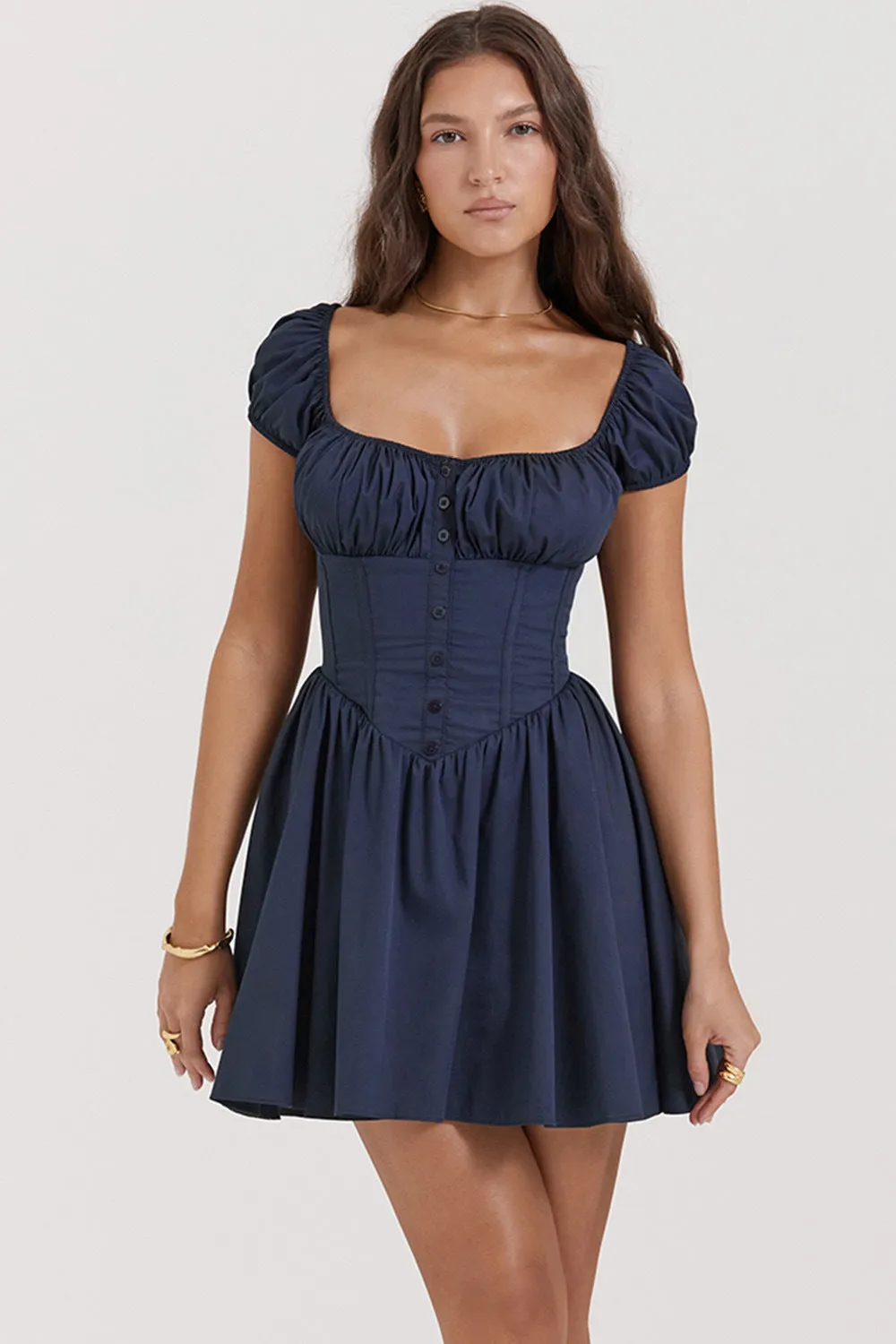 Mini Dress – Ruched Bodice – Feminine Day-to-Night Style