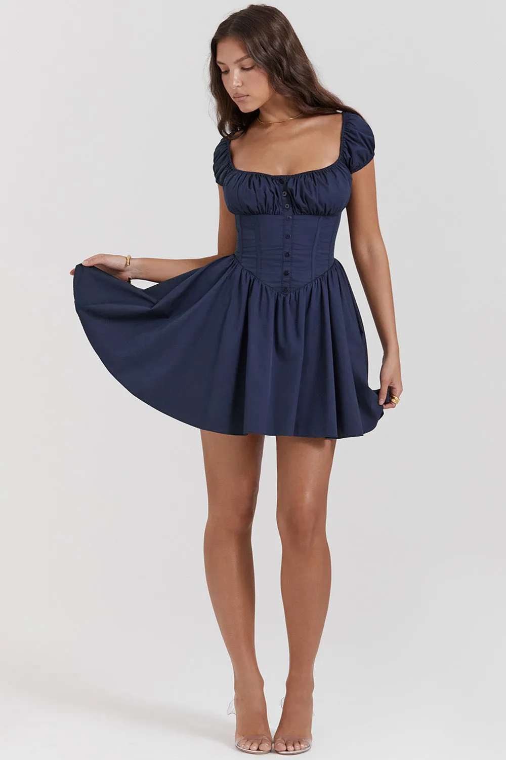 Mini Dress – Ruched Bodice – Feminine Day-to-Night Style