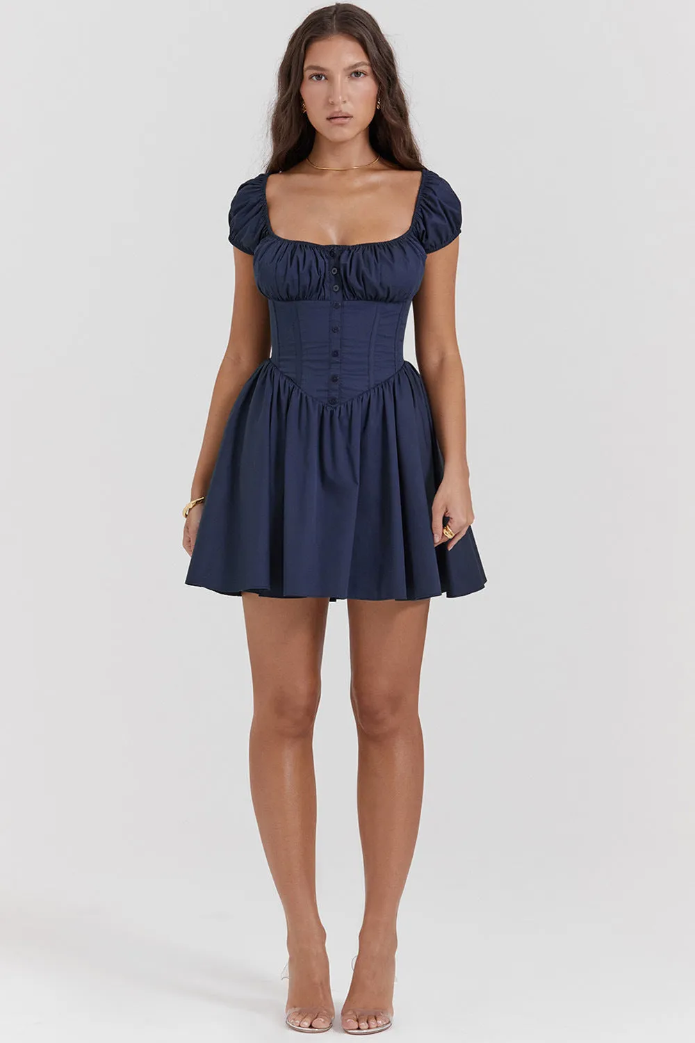 Mini Dress – Ruched Bodice – Feminine Day-to-Night Style