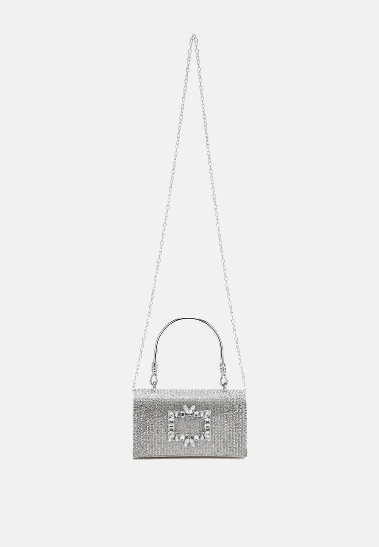 Mini Top Handle Rhinestone Bag By RAG
