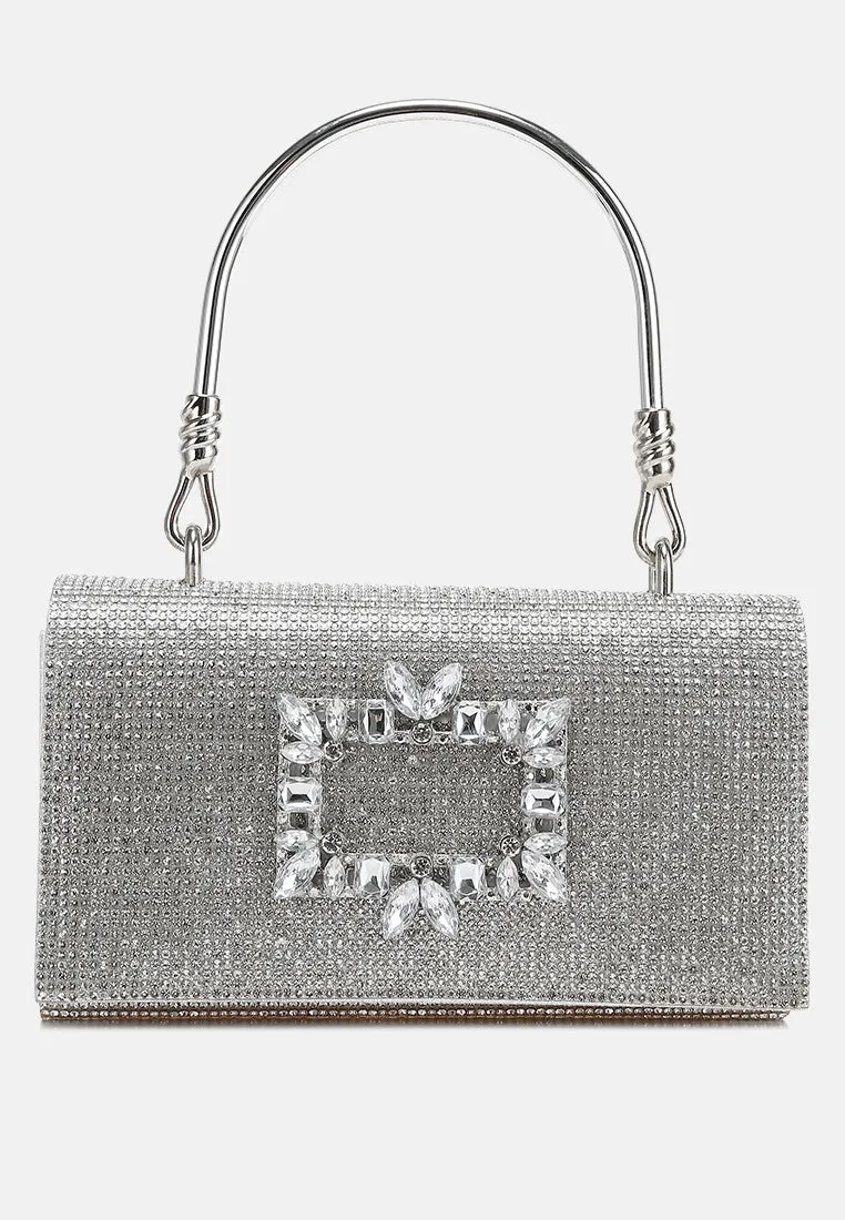 Mini Top Handle Rhinestone Bag By RAG