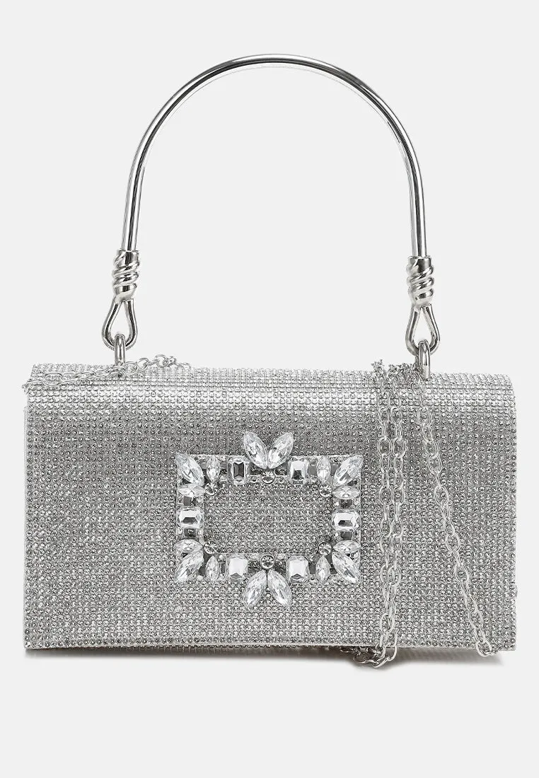 Mini Top Handle Rhinestone Bag By RAG