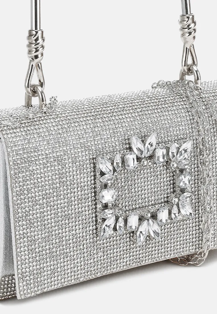 Mini Top Handle Rhinestone Bag By RAG