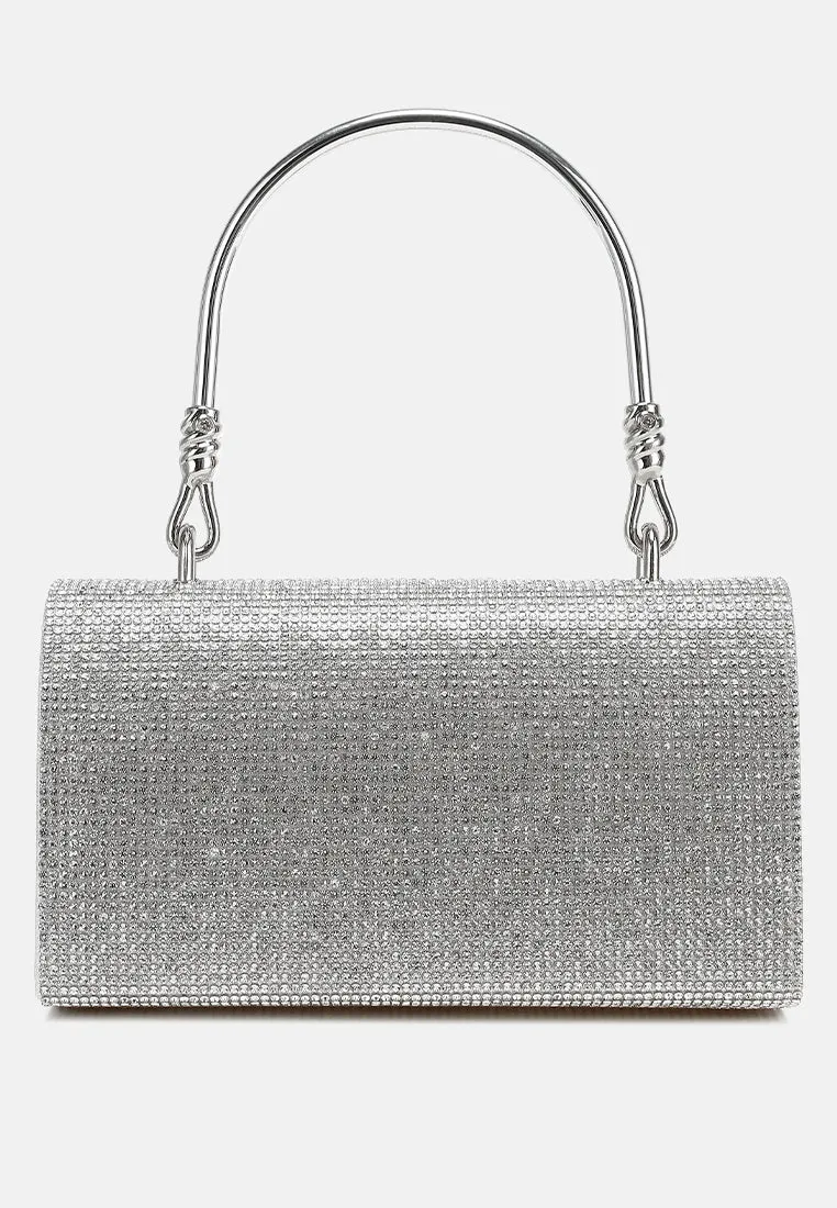 Mini Top Handle Rhinestone Bag By RAG