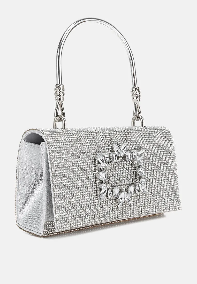 Mini Top Handle Rhinestone Bag By RAG