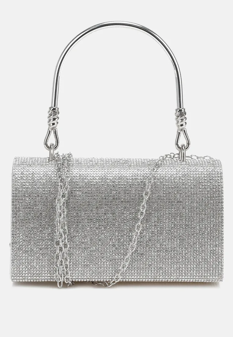 Mini Top Handle Rhinestone Bag BY RUW