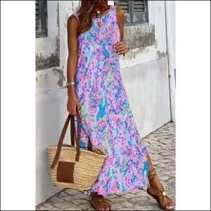 Needful Things: Purple Fluorescent Maxi Dress of Doom! 😈 Sleeveless Maxi Dress Perfection