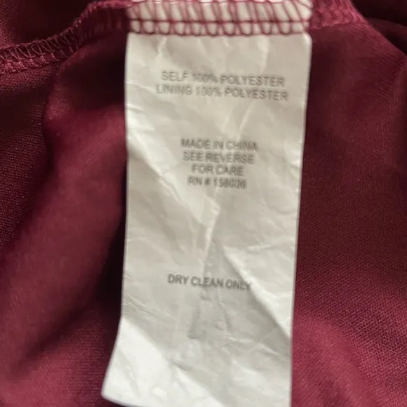 NWOT Birdy Grey burgundy long chiffon Gwennie  dress spaghetti straps  small