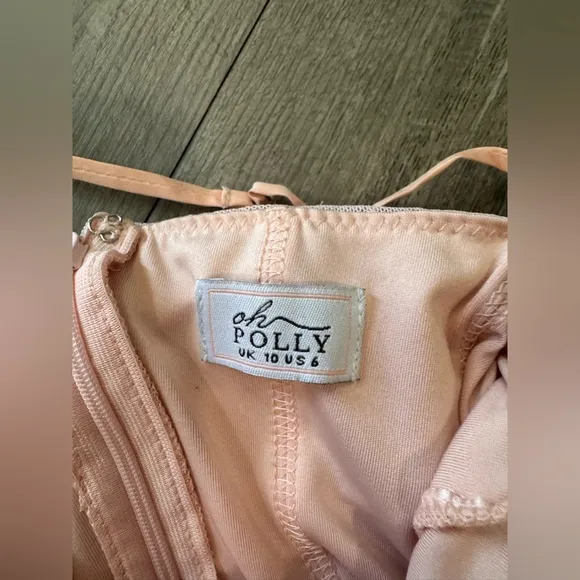 OH POLLY embellished strap Elegant Pink Women's dress 🤍
