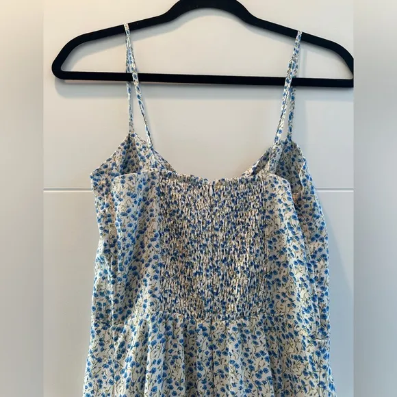 ON YOU blue &amp; white floral cutout midi dress formal wedding party summer party S