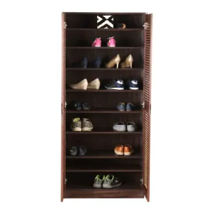 Pamela Engineered Wood Shoe Rack in Oak Colour