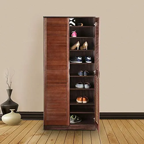 Pamela Engineered Wood Shoe Rack in Oak Colour