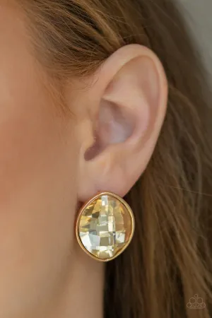 Paparazzi Movie Star Sparkle - Gold Post Earrings