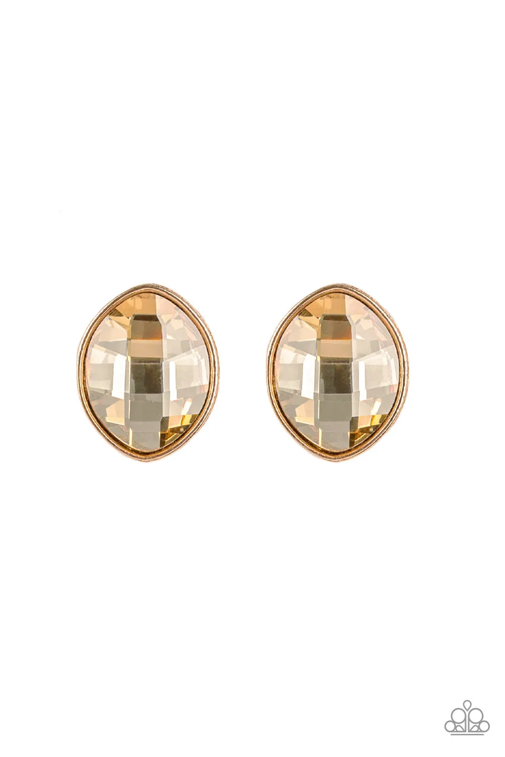 Paparazzi Movie Star Sparkle - Gold Post Earrings