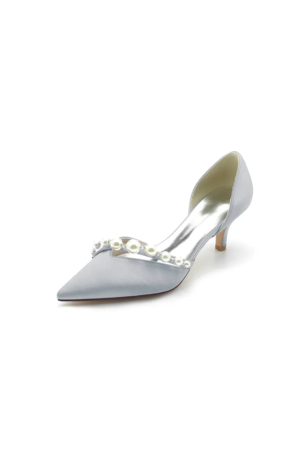 Pearl Pointed Toe Stiletto Heels