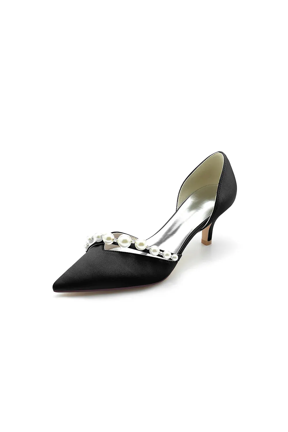 Pearl Pointed Toe Stiletto Heels
