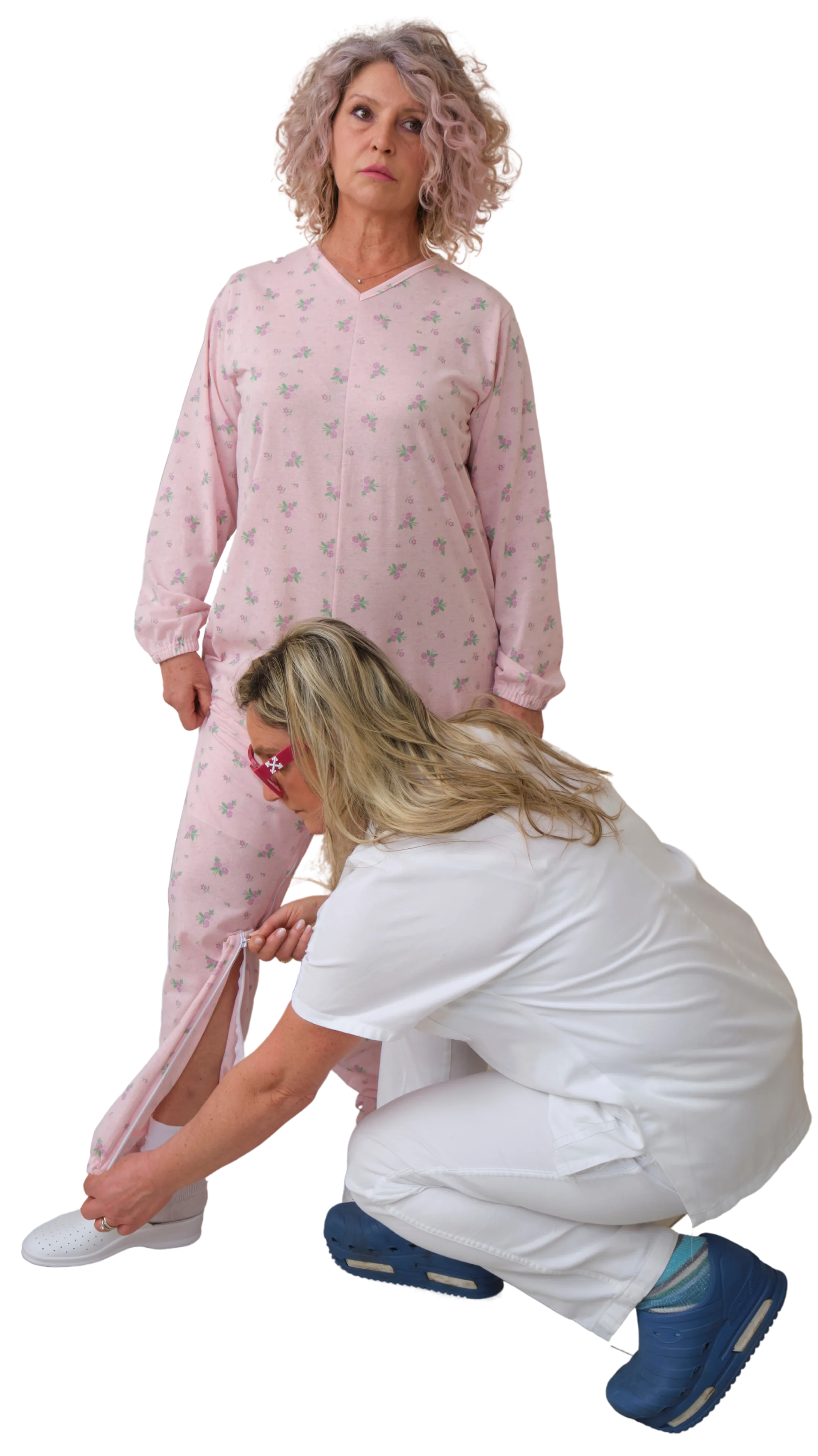Pigiama Sanitario a manica lunga con 2 zip/cerniere posteriore e interno gamba misto cotone poliestere - 9008/2