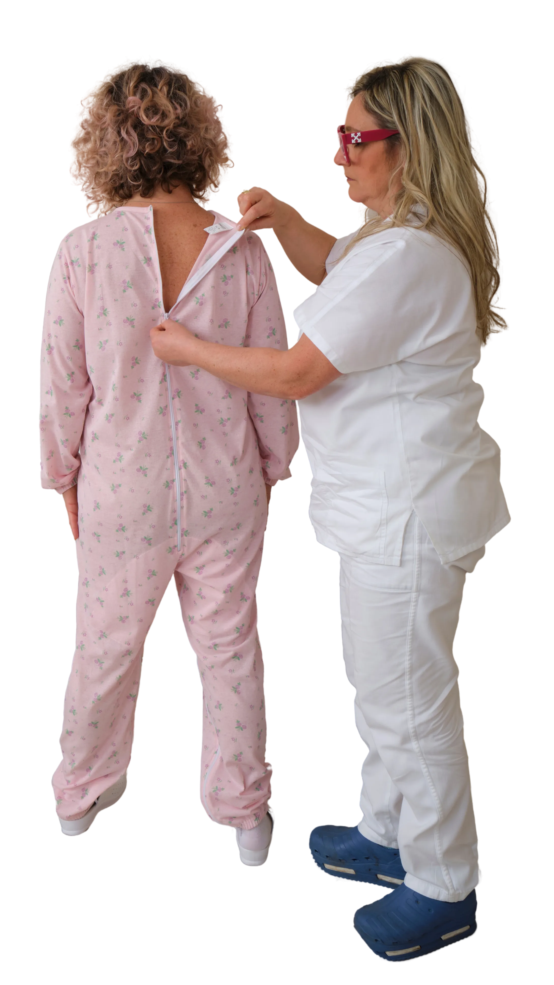 Pigiama Sanitario a manica lunga con 2 zip/cerniere posteriore e interno gamba misto cotone poliestere - 9008/2
