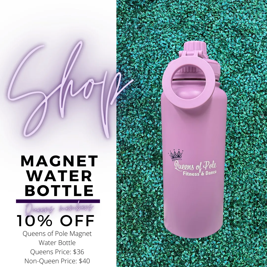 Queens of Pole Magnet Water Bottle – Purple Reign Edition 👑