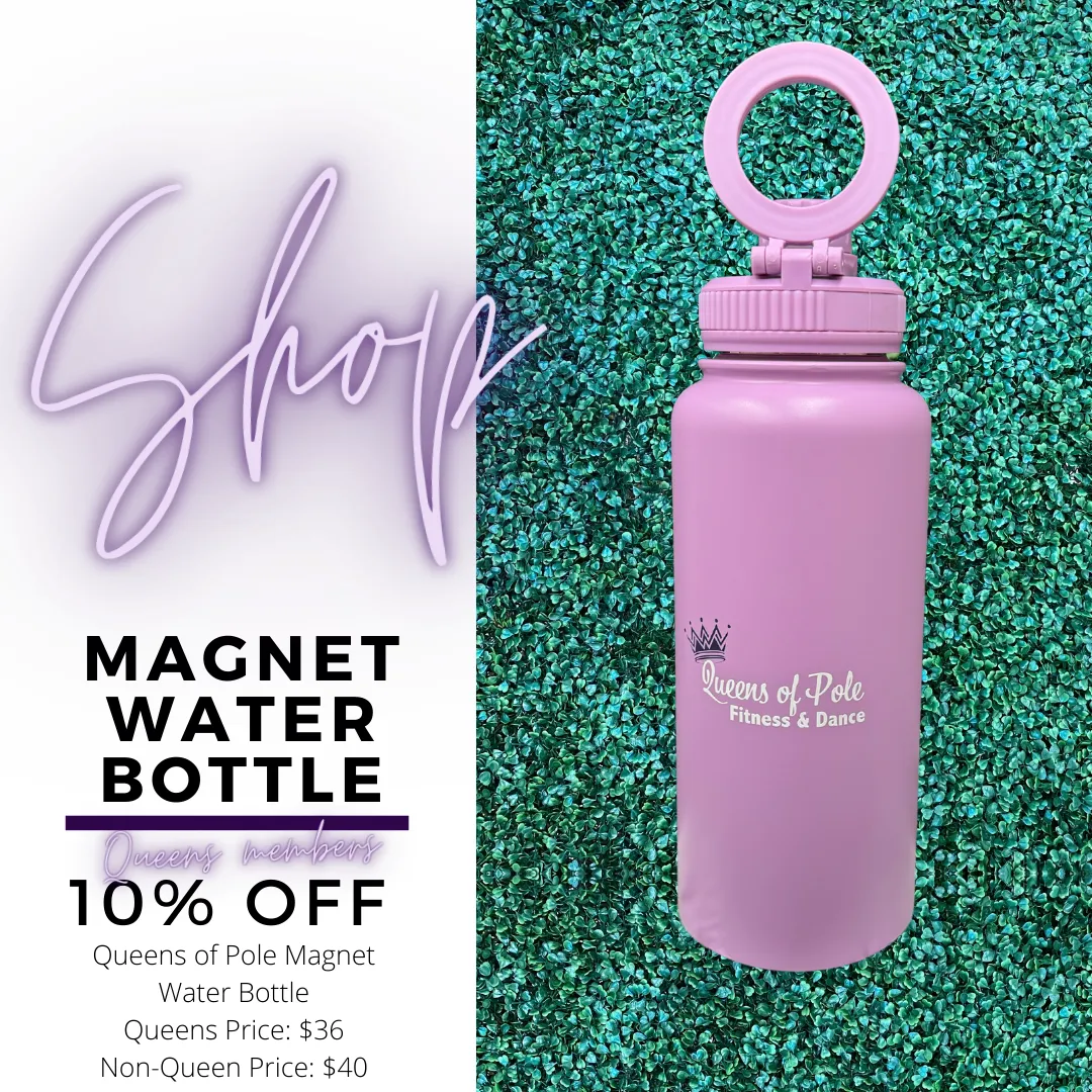 Queens of Pole Magnet Water Bottle – Purple Reign Edition 👑