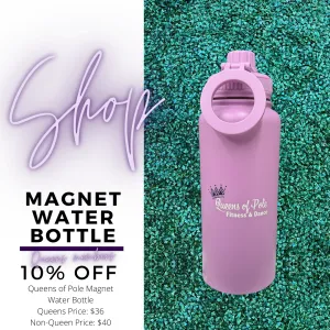 Queens of Pole Magnet Water Bottle – Purple Reign Edition 👑