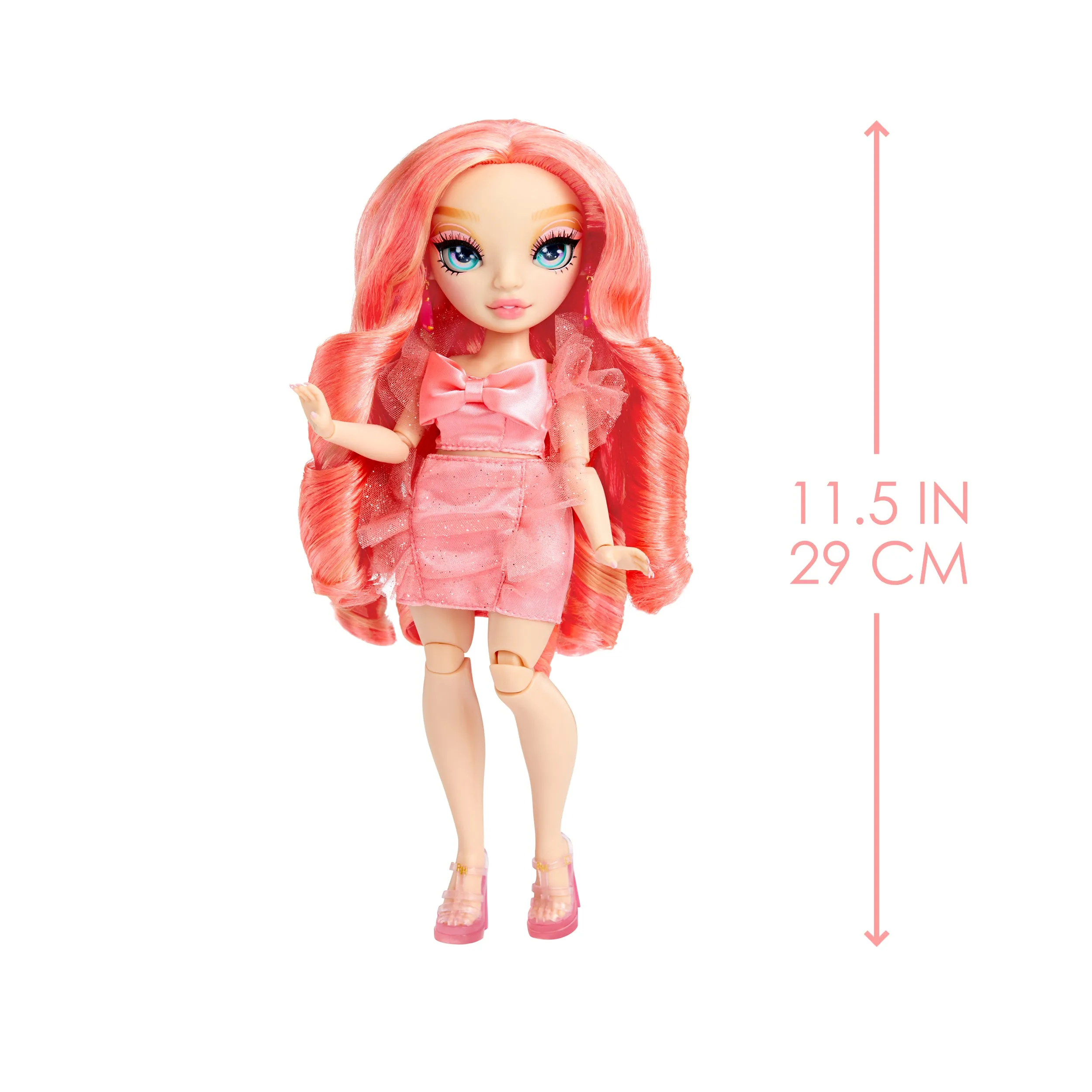 Rainbow High Pinkly Pink Fashion Doll with Outfit, Glasses & 10  Play Accessories. Kids Gift 4-12