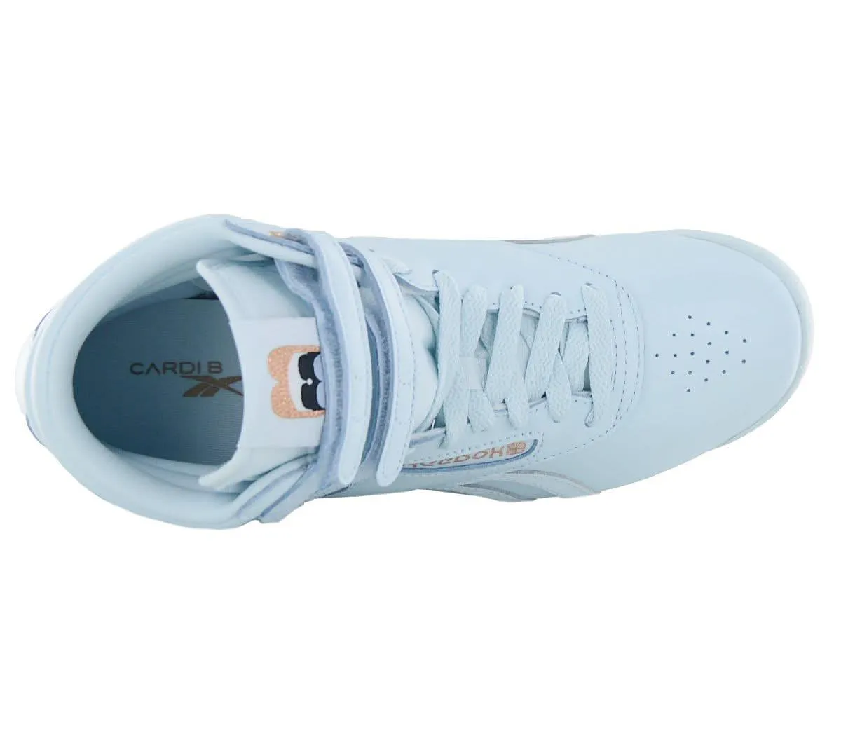 Reebok x Cardi B - Freestyle F/S Hi - Damen Sneakers Schuhe Blau GV6615