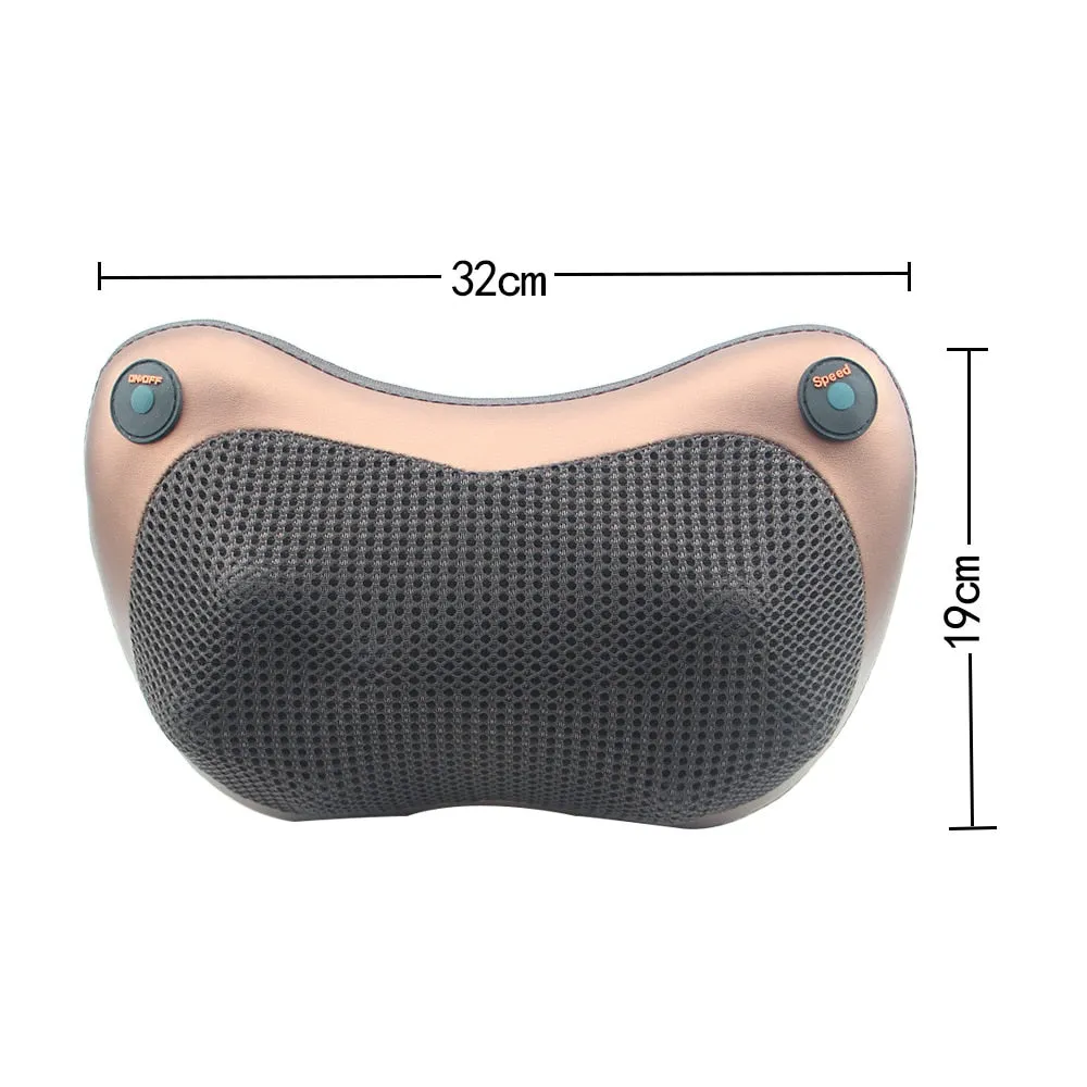 Relaxation Massage Pillow Car And Home  Electric Massager Shoulder Neck Infrared Heating Massage Relaxation Body Massage