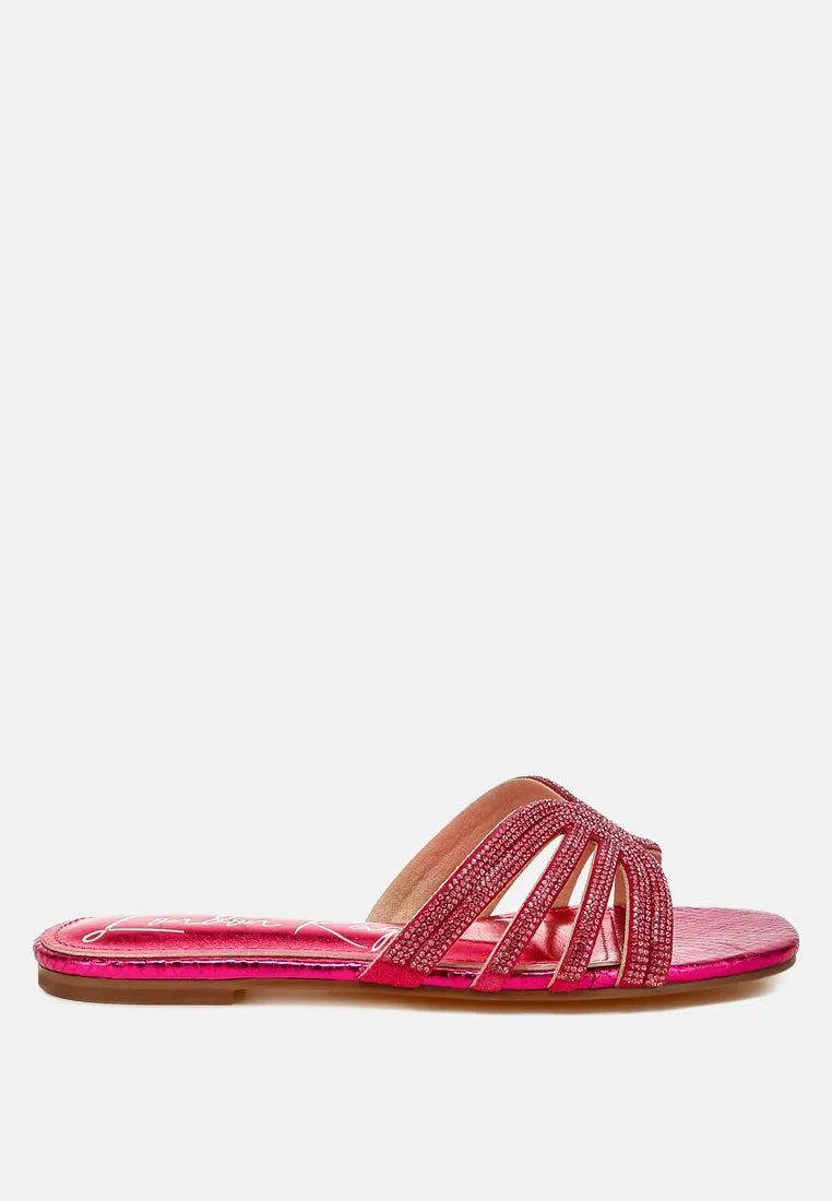 Rhinestone Cut Out Flats by RUW