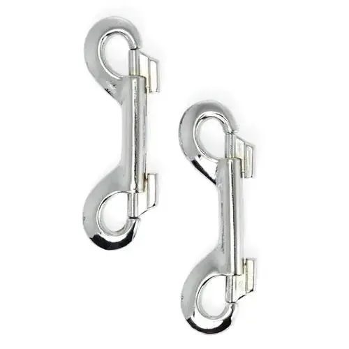 Rimba Stainless-steel Silver Double Snap Hooks for Bdsm Couples