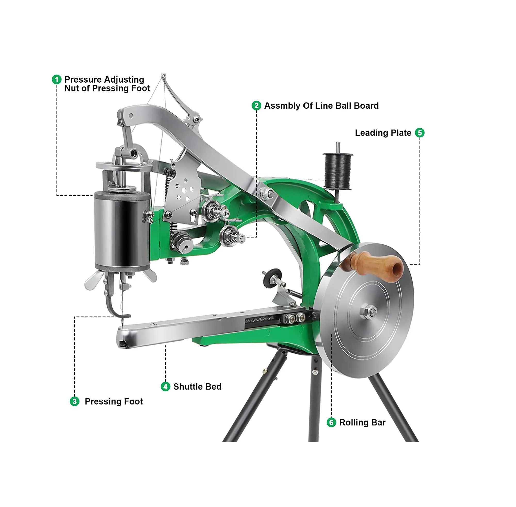 Shoe Repair Machine Handheld Leather Sewing Machines Cobbler Stitching Industrial Heavy Duty Maquina de Coser Manual
