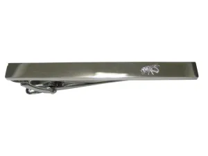 Silver Toned Etched Sleek Bee Tie Clip