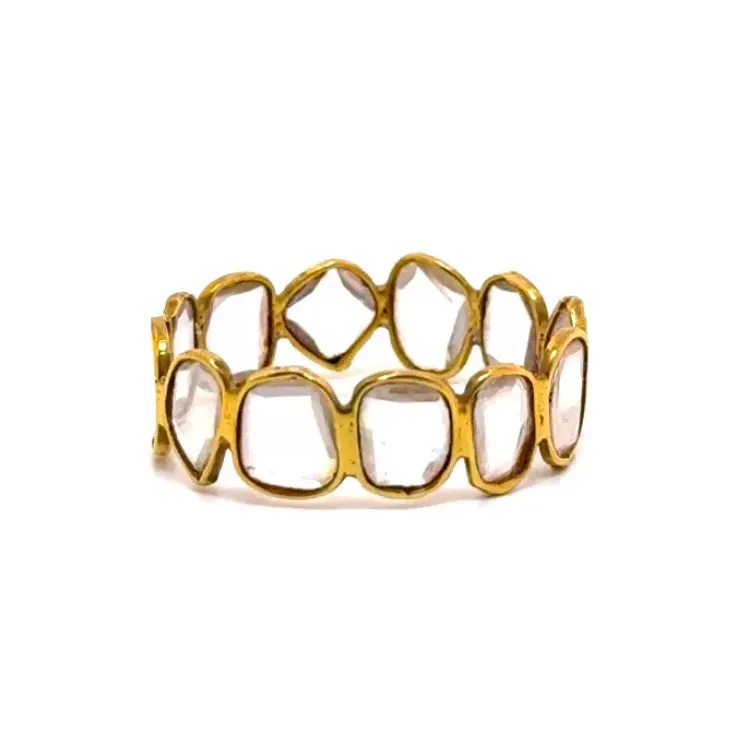 Slice Moissanite Braided Ring