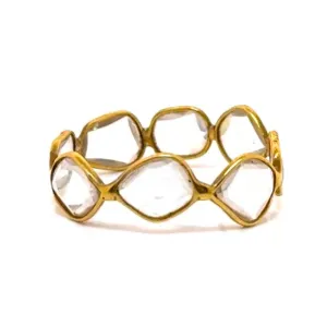 Slice Moissanite Braided Ring