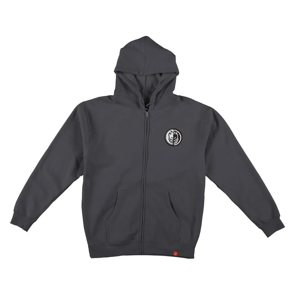 Spitfire Zip Hoody Yin Yang - Charcoal / Black / White