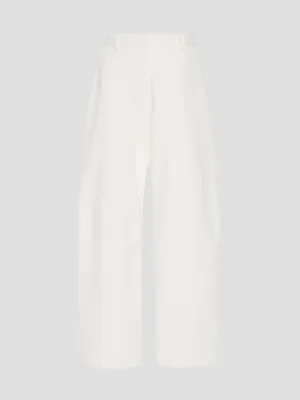 Straight Tab Pant in White