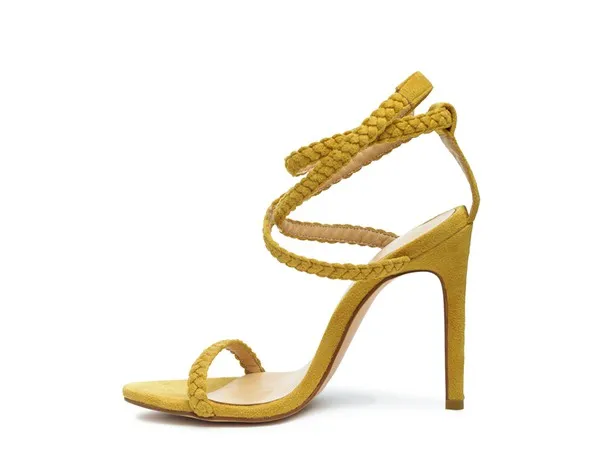Suede Stiletto Sling Back Sandal