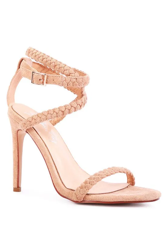 Suede Stiletto Sling Back Sandal