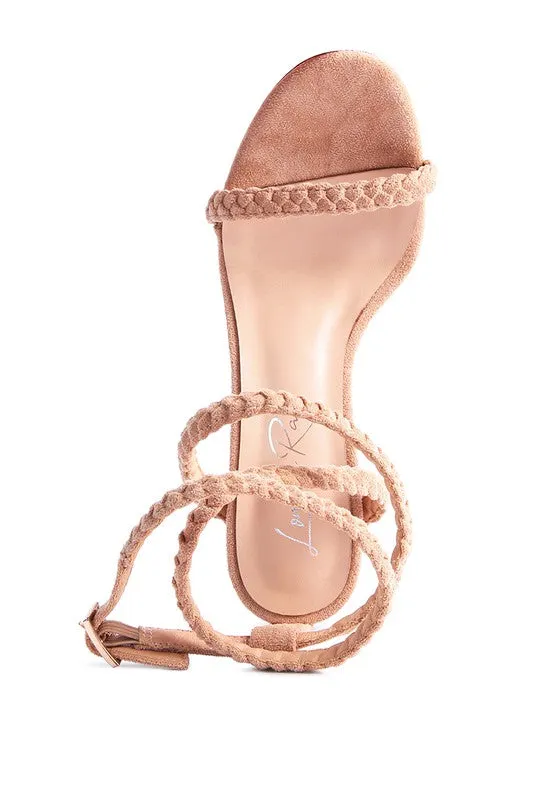 Suede Stiletto Sling Back Sandal